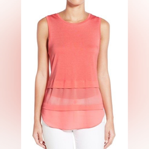 Micheals kors Sleeveless Layer Top With Sheer Bottom - Picture 1 of 5